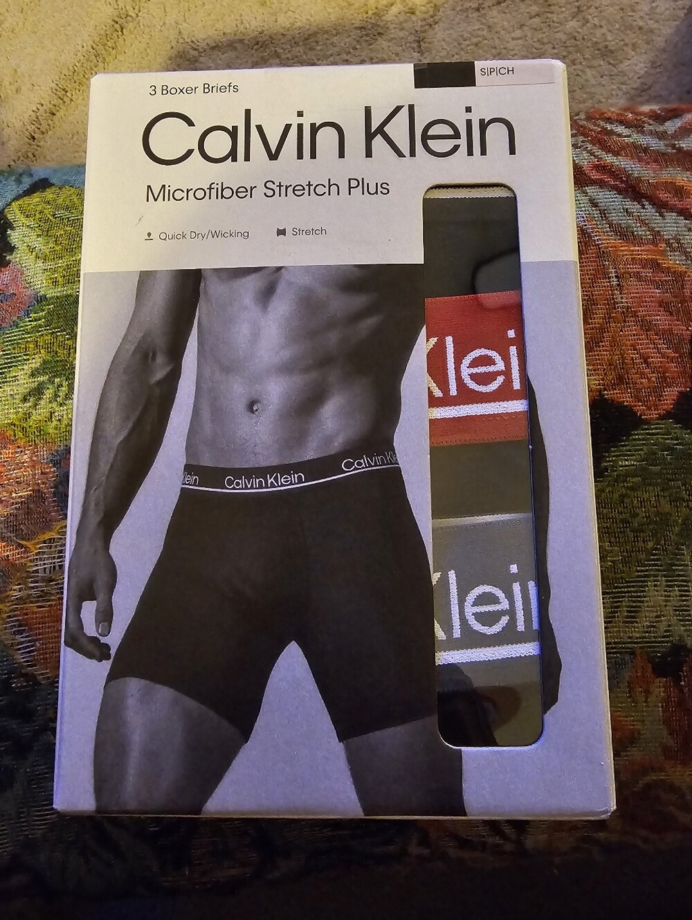 Calvin Klein Microfiber Stretch Plus 3-Pack Boxer Briefs Small New